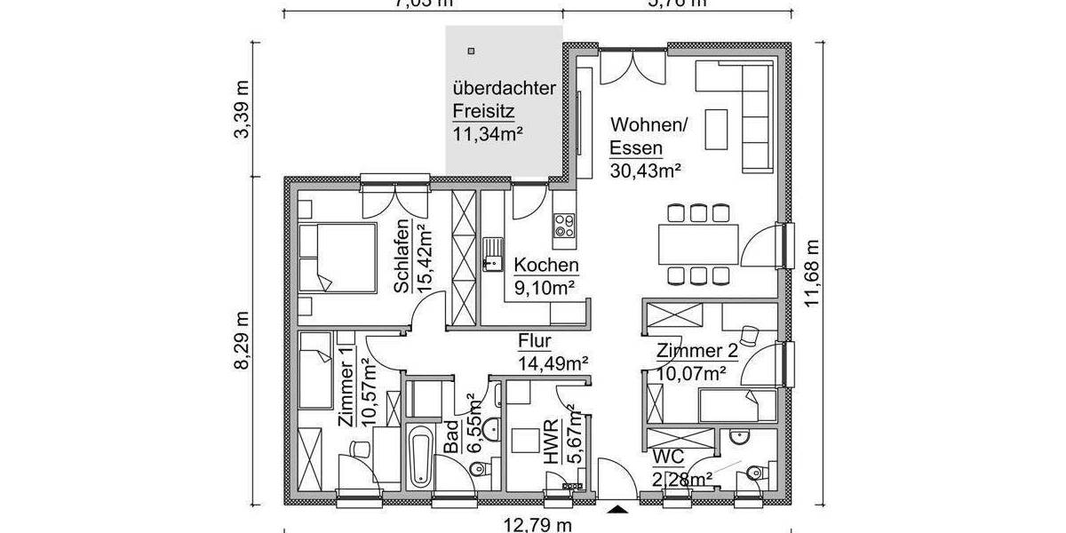 Bungalow Hermsdorf - 4 Zimmer, 115 m&sup2;, 436.440&euro; | Angebot:25738973