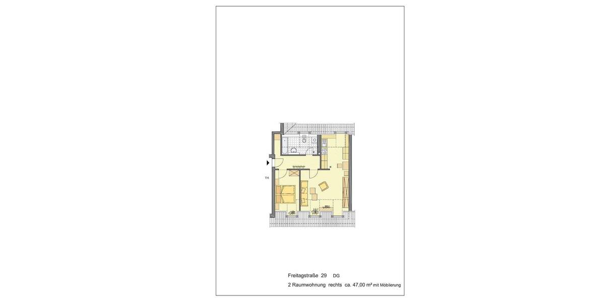 Etagenwohnung Gera Ostviertel - 2 Zimmer, 46 m&sup2;, 300&euro; | Angebot:26805926