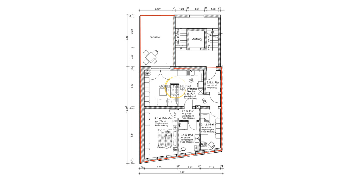 Etagenwohnung Gera Ostviertel - 3 Zimmer, 66 m&sup2;, 710&euro; | Angebot:26787390