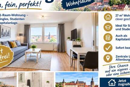 Wohnung Altenburg - 1 Zimmer, 27 m&sup2;, 22.000&euro; | Angebot:27454302