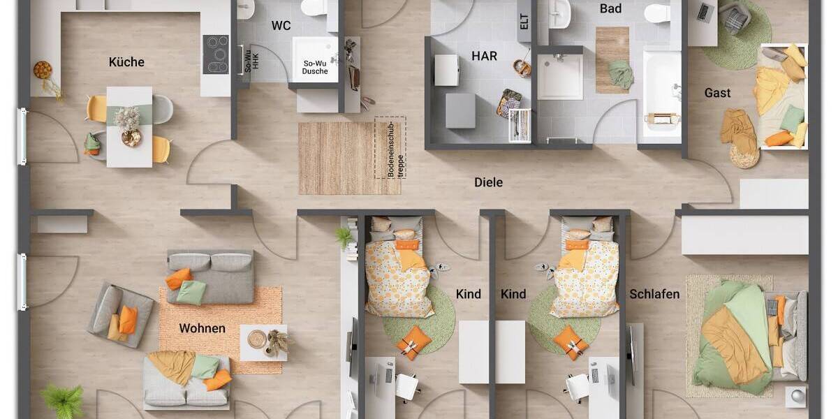 Bungalow Seelingstädt - 5 Zimmer, 130 m&sup2;, 289.466&euro; | Angebot:26730820