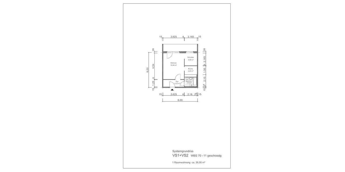 Etagenwohnung Gera Lusan - 1 Zimmer, 34 m&sup2;, 220&euro; | Angebot:26623726
