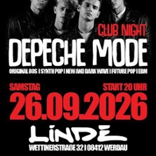 Depeche Mode 80s Club Night 26.09.2026 Meine Linde