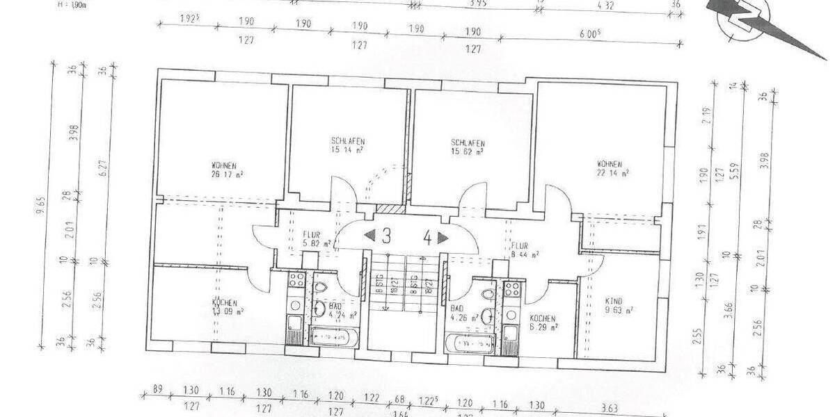 Etagenwohnung Altenburg Drescha - 3 Zimmer, 66 m&sup2;, 385&euro; | Angebot:26902607