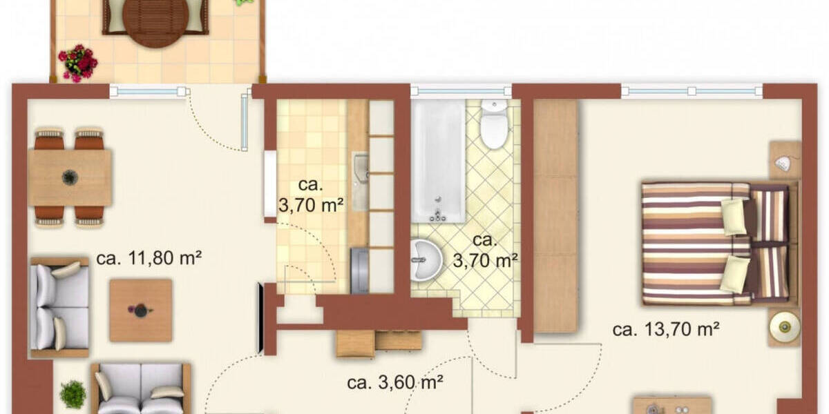 Etagenwohnung Meuselwitz Zipsendorf - 2 Zimmer, 56 m&sup2;, 360&euro; | Angebot:26432993