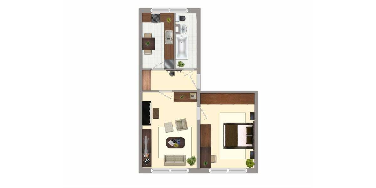 Etagenwohnung Altenburg Südost - 2 Zimmer, 46 m&sup2;, 275&euro; | Angebot:26919900