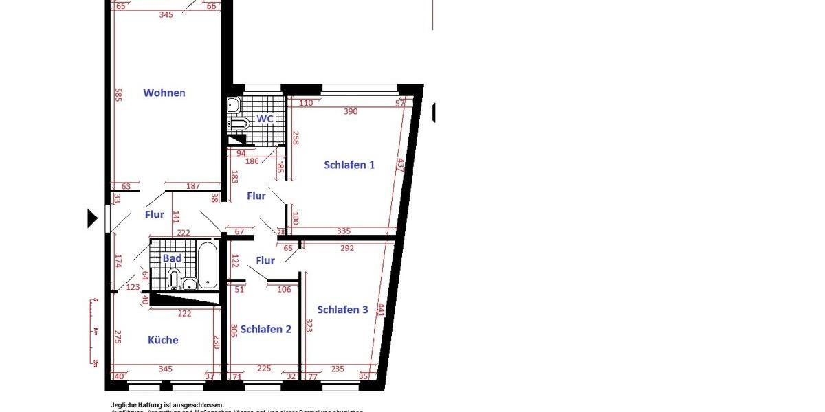 Etagenwohnung Crimmitschau - 4 Zimmer, 87 m&sup2;, 589&euro; | Angebot:19635396