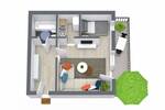 Etagenwohnung Gera Lusan - 1 Zimmer, 34 m&sup2;, 220&euro; | Angebot:26015123