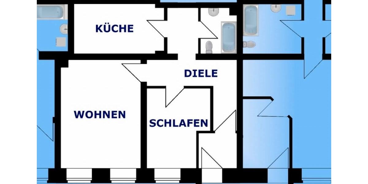 Etagenwohnung Greiz - 2 Zimmer, 62 m&sup2;, 309&euro; | Angebot:26613460