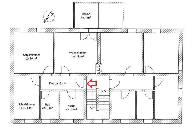 Etagenwohnung Hermsdorf - 3 Zimmer, 71 m&sup2;, 98.000&euro; | Angebot:26160265