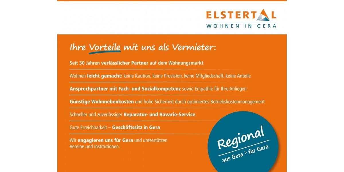 Erdgeschoßwohnung Gera - 3 Zimmer, 65 m&sup2;, 455&euro; | Angebot:12320173