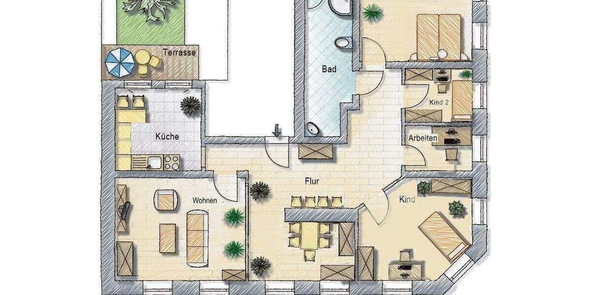 Terrassenwohnung Gera Ostviertel - 5 Zimmer, 144.000&euro; | Angebot:25669072