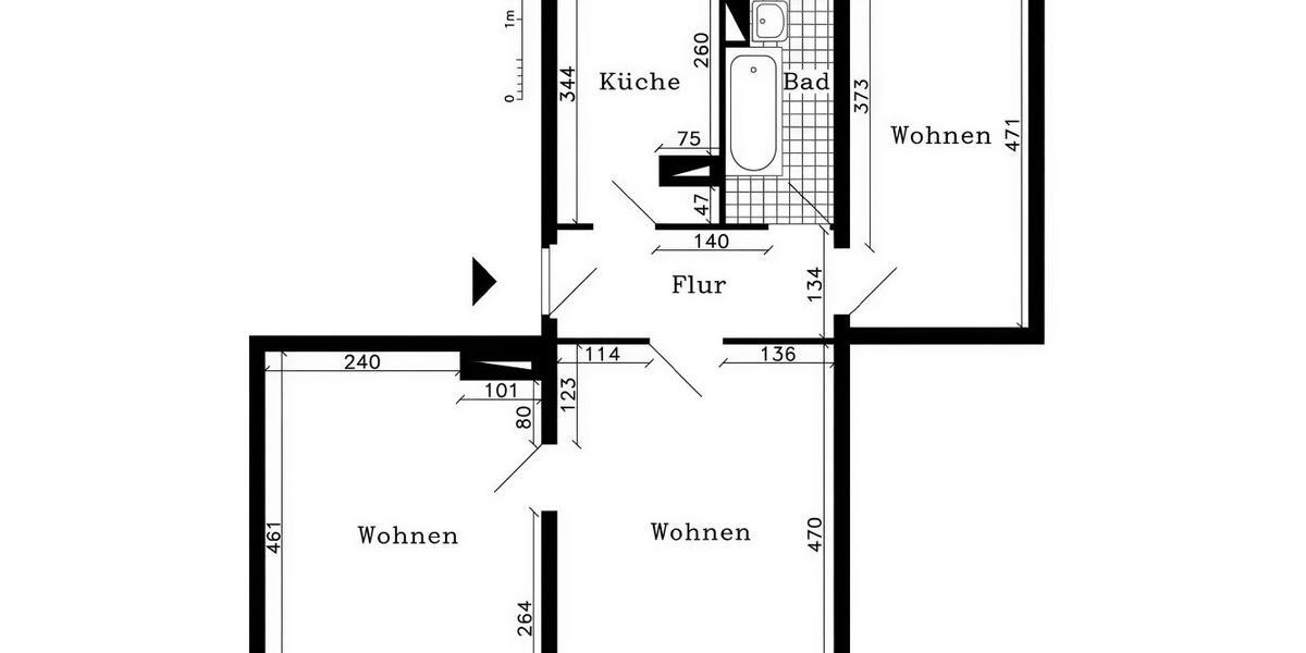 Etagenwohnung Werdau - 3 Zimmer, 55 m&sup2;, 40.800&euro; | Angebot:26206265
