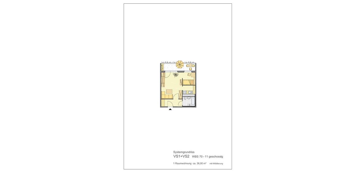 Etagenwohnung Gera Lusan - 1 Zimmer, 34 m&sup2;, 220&euro; | Angebot:26623726
