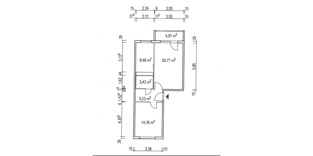 Etagenwohnung Gera Lusan - 2 Zimmer, 52 m&sup2;, 380&euro; | Angebot:26264963
