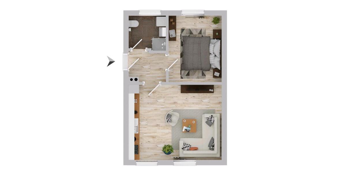 Erdgeschoßwohnung Zeitz - 2 Zimmer, 315&euro; | Angebot:22585055