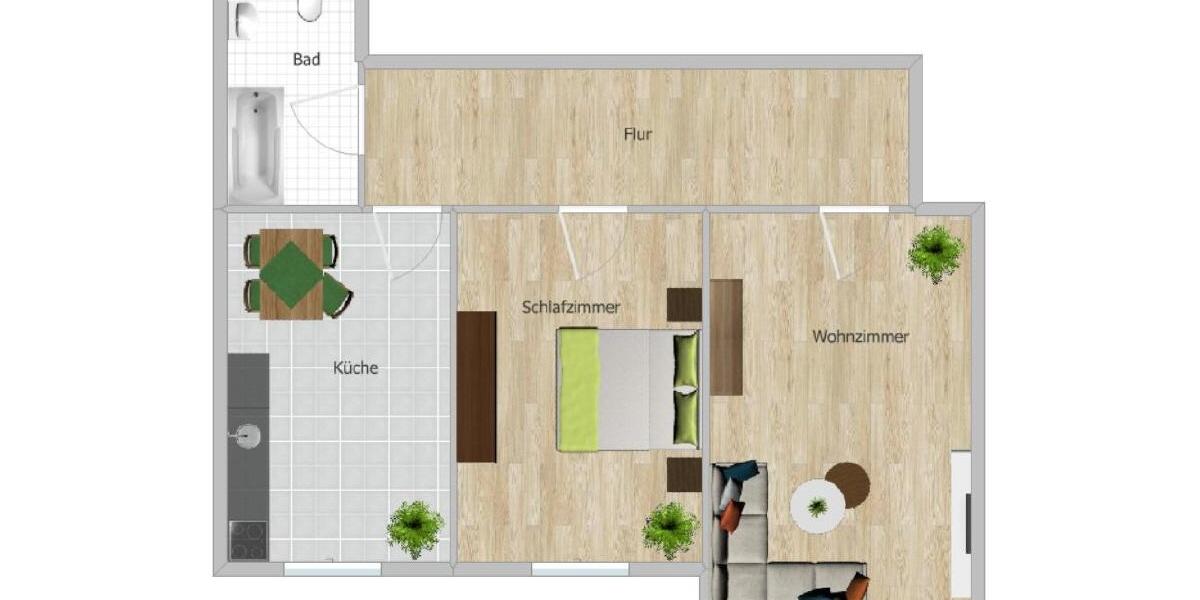 Großzügige Zweiraumwohnung am Park! 2 zimmer