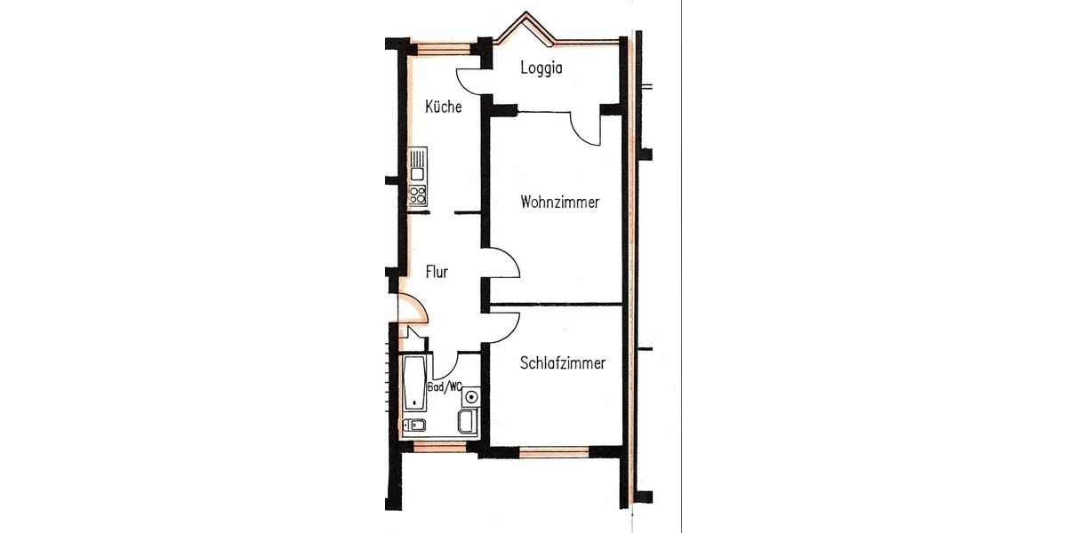 2 Raum Wohnung mit Loggia im ansprechendem Wohnumfeld in Gera - Etagenwohnung Gera Bieblach-Ost | Angebot:26714381