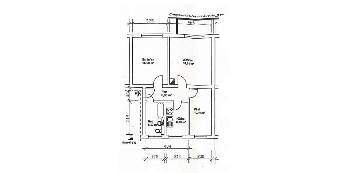 Etagenwohnung Gera Alt-Bieblach - 3 Zimmer, 64 m&sup2;, 384&euro; | Angebot:24254133