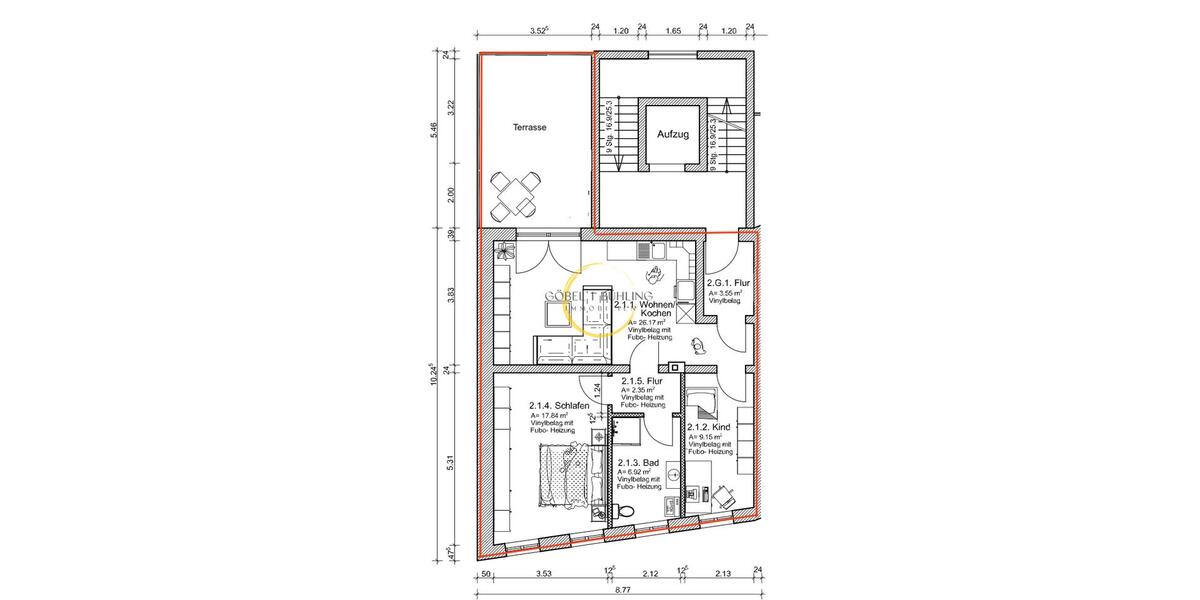 Etagenwohnung Gera Alt-Bieblach - 3 Zimmer, 70 m&sup2;, 710&euro; | Angebot:25850624