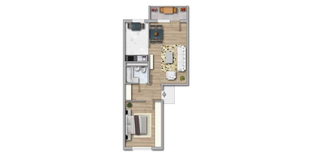 Etagenwohnung Gera Lusan - 2 Zimmer, 54 m&sup2;, 290&euro; | Angebot:26798024