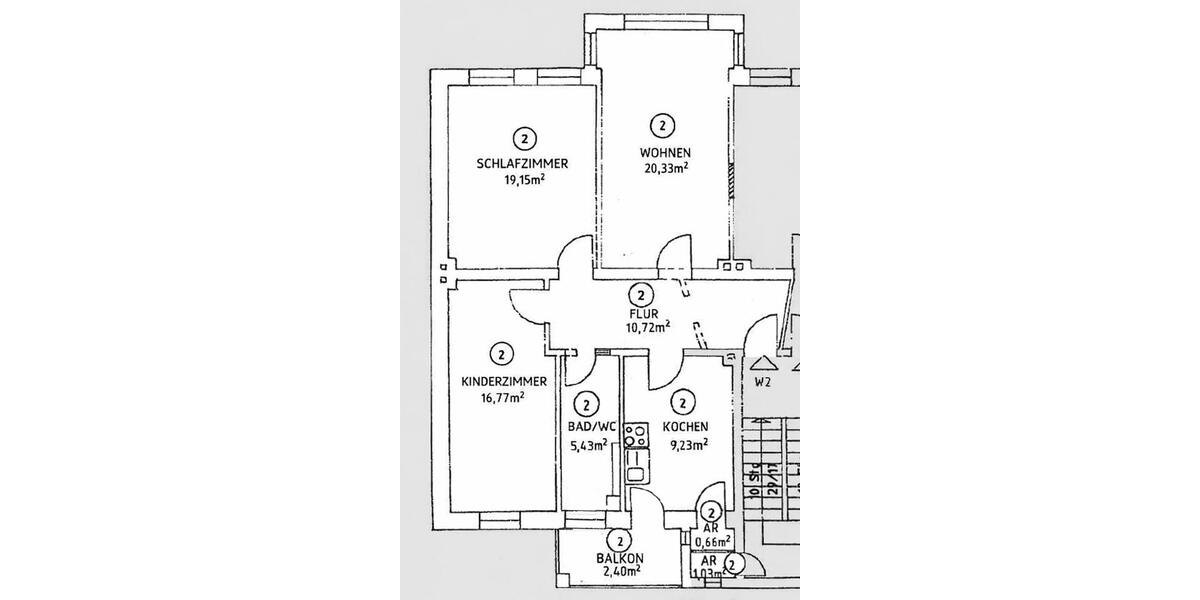 Etagenwohnung Zeitz - 3 Zimmer, 86 m&sup2;, 516&euro; | Angebot:26246872