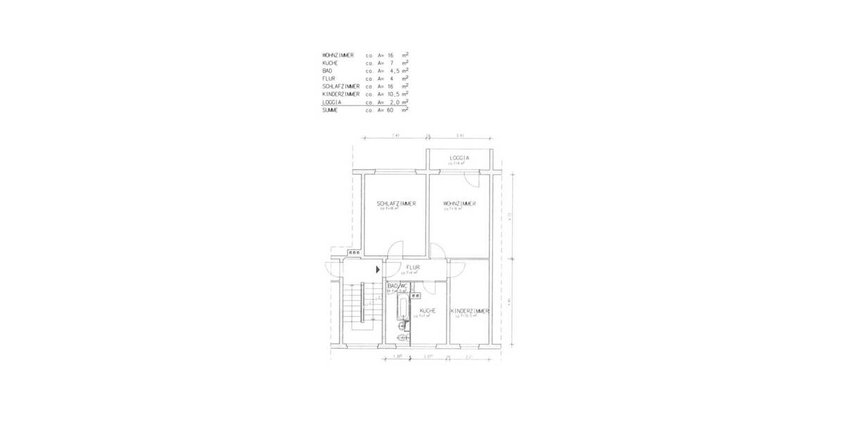 Etagenwohnung Hermsdorf - 3 Zimmer, 60 m&sup2;, 340&euro; | Angebot:26824936