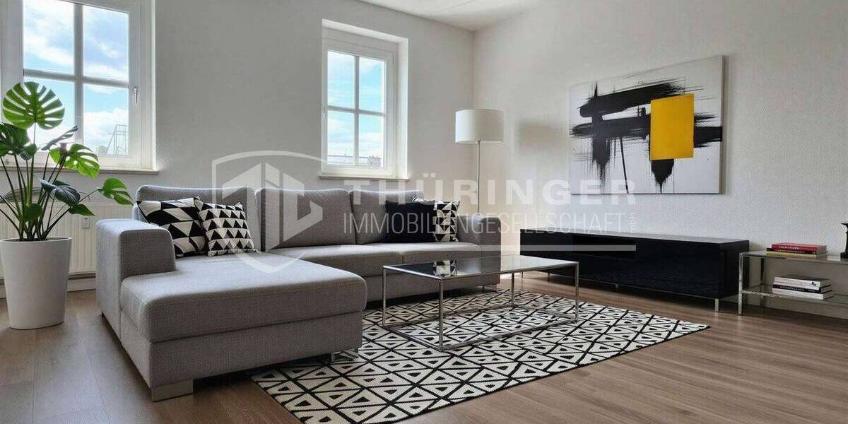 Etagenwohnung Gera Innenstadt - 2 Zimmer, 59 m&sup2;, 54.900&euro; | Angebot:26450422