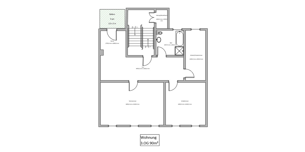 Etagenwohnung Gera Debschwitz - 3 Zimmer, 90 m&sup2;, 690&euro; | Angebot:26498879