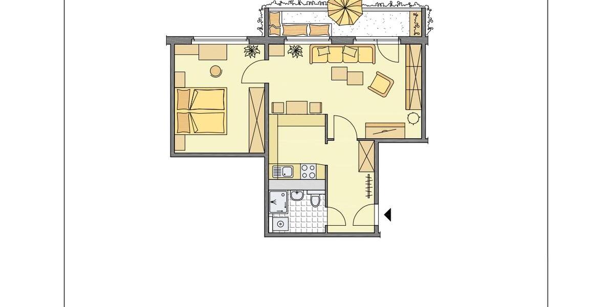 Erdgeschoßwohnung Gera Debschwitz - 2 Zimmer, 53 m&sup2;, 300&euro; | Angebot:26132580
