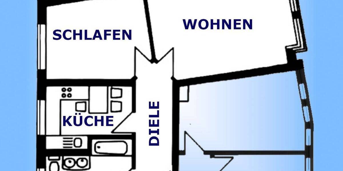 Etagenwohnung Greiz - 2 Zimmer, 61 m&sup2;, 49.000&euro; | Angebot:25729317