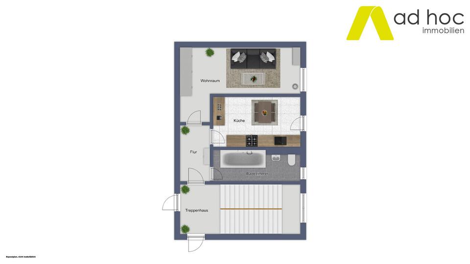Etagenwohnung Zeitz - 1 Zimmer, 36 m&sup2;, 230&euro; | Angebot:25323705