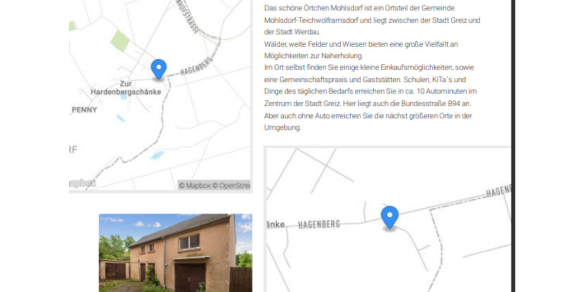 Einfamilienhaus Mohlsdorf-Teichwolframsdorf Teichwolframsdorf - 8 Zimmer, 250 m&sup2;, 125.000&euro; | Angebot:25591497