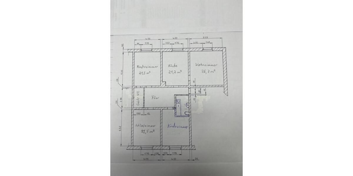Etagenwohnung Eisenberg - 4 Zimmer, 130 m&sup2;, 710&euro; | Angebot:23857806