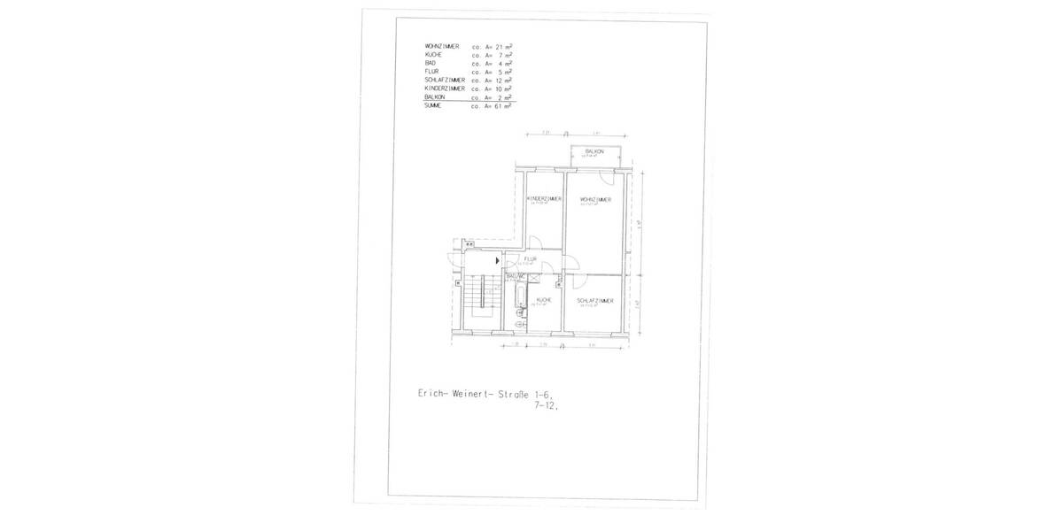 Etagenwohnung Hermsdorf - 3 Zimmer, 59 m&sup2;, 350&euro; | Angebot:26797081