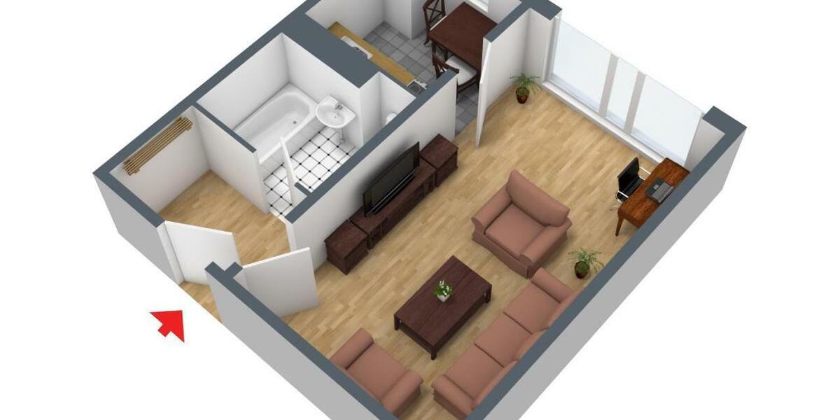 Etagenwohnung Zeitz - 1 Zimmer, 35 m&sup2;, 210&euro; | Angebot:8833150