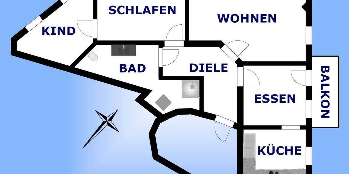 Etagenwohnung Greiz Irchwitz - 3 Zimmer, 85 m&sup2;, 600&euro; | Angebot:26851229