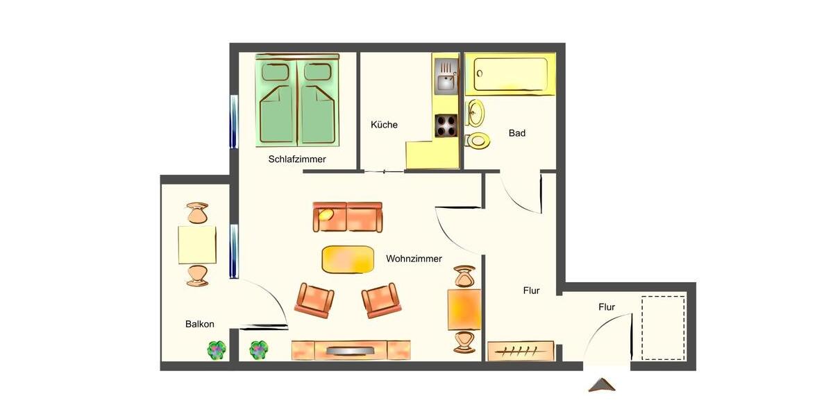 Etagenwohnung Eisenberg - 1.5 Zimmer, 37 m&sup2;, 49.000&euro; | Angebot:26717577