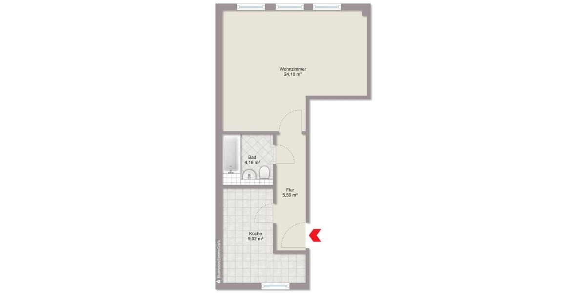 Zentral Wohnen in Weida 1 zimmer