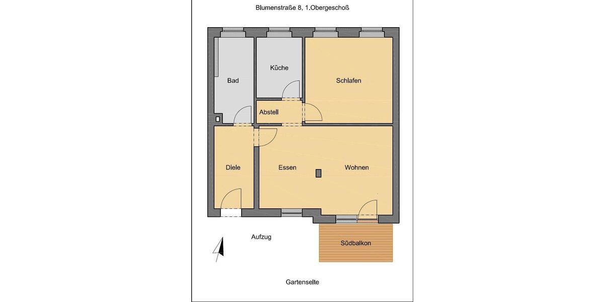 Etagenwohnung Gera Alt-Bieblach - 2 Zimmer, 66 m&sup2;, 420&euro; | Angebot:26631154