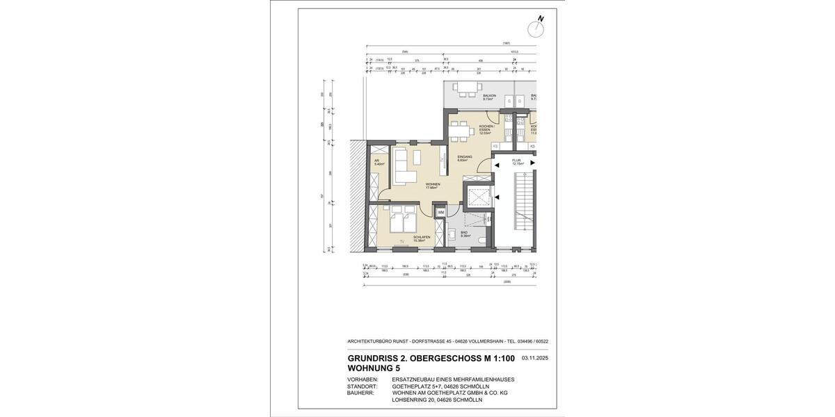 Etagenwohnung Schmölln - 2 Zimmer, 66 m&sup2;, 660&euro; | Angebot:26444473