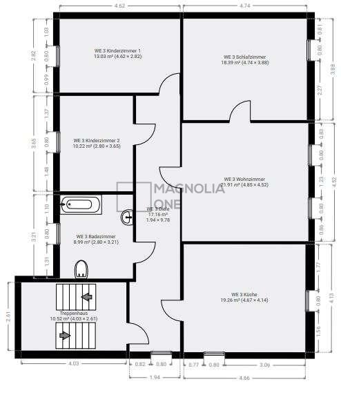Dachgeschoßwohnung Gößnitz - 4 Zimmer, 83 m&sup2;, 509&euro; | Angebot:21370932