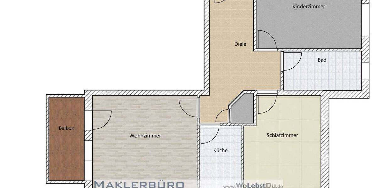 Etagenwohnung Greiz Neumühle - 3 Zimmer, 77 m&sup2;, 83.000&euro; | Angebot:25729332