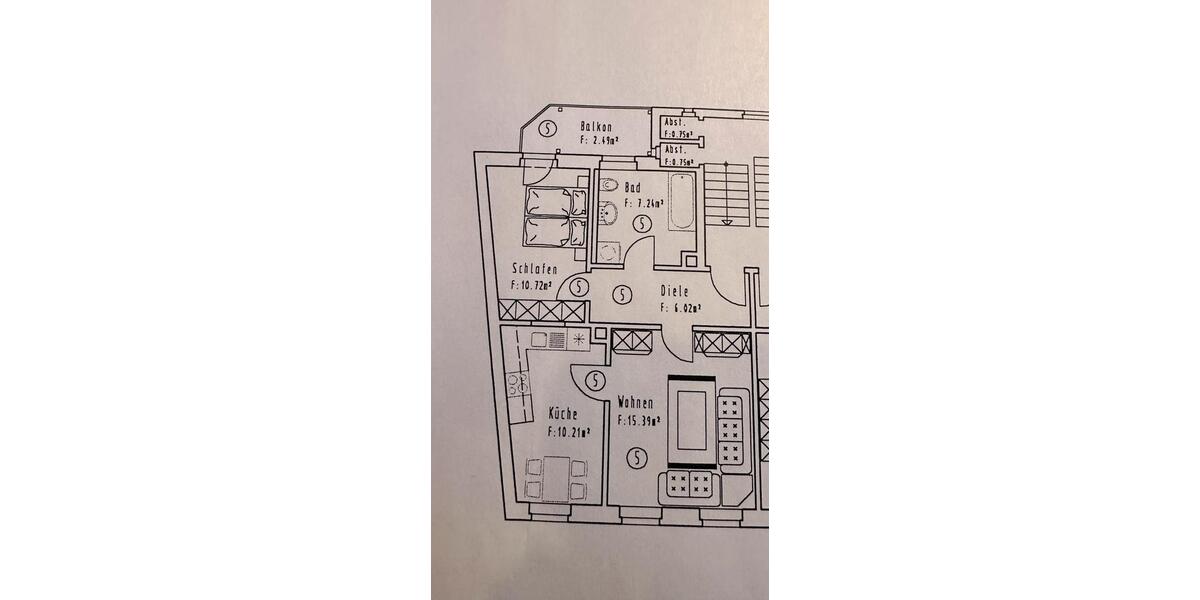 Etagenwohnung Altenburg - 2 Zimmer, 54 m&sup2;, 491&euro; | Angebot:25255539