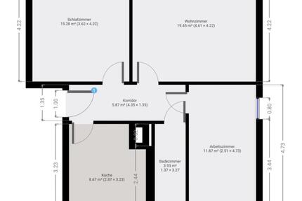 Charmante kernsanierte 3-Zimmer-Wohnung mit Garage 3 zimmer
