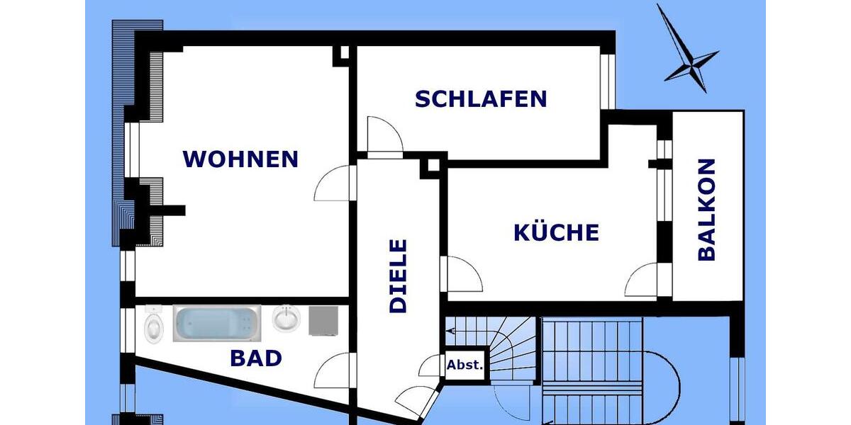 Dachgeschoßwohnung Greiz - 2 Zimmer, 60 m&sup2;, 300&euro; | Angebot:26491110