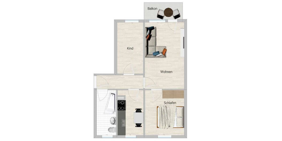 Etagenwohnung Crimmitschau - 2 Zimmer, 59 m&sup2;, 25.000&euro; | Angebot:25819926