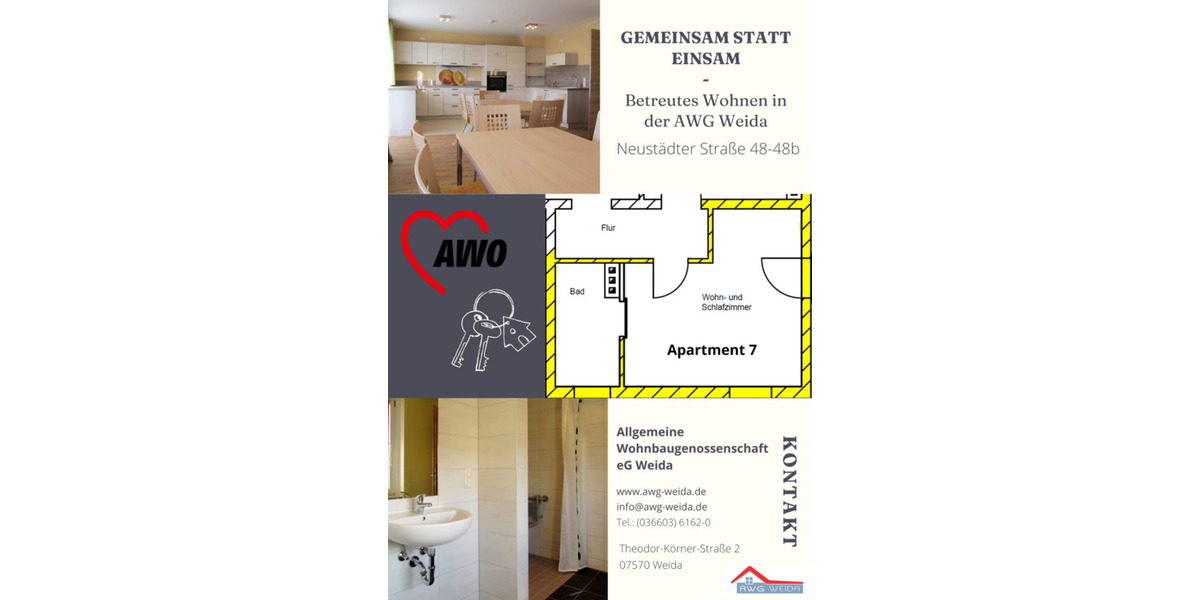 Betreutes Wohnen unter dem Dach der AWG! 1 zimmer