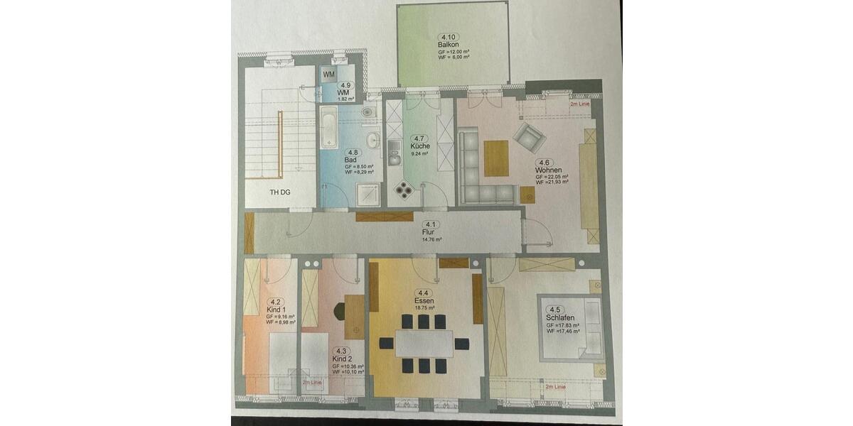 Dachgeschoßwohnung Meerane - 5 Zimmer, 117 m&sup2;, 1.300&euro; | Angebot:26325768