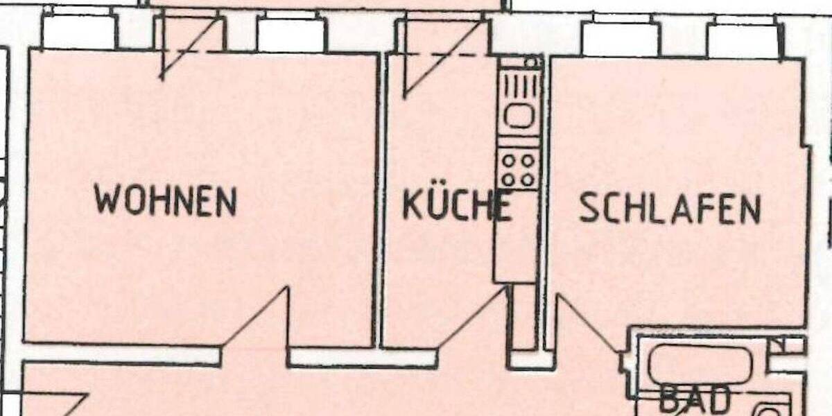 Etagenwohnung Gera Innenstadt - 2 Zimmer, 68 m&sup2;, 400&euro; | Angebot:26261792